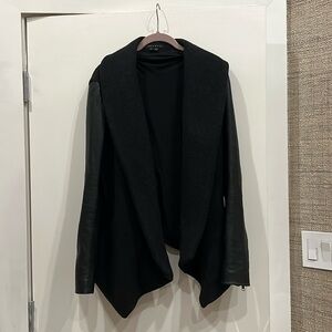 Theory Leather and wool jacket